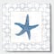 Designart - Navy Starfish with Gold - Nautical & Coastal Premium Canvas Wall Art